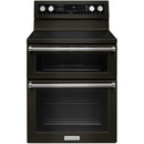  KitchenAid 30-inch Freestanding Electric Range YKFED500EBS IMAGE 1
