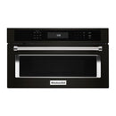  KitchenAid 27-inch, 1.4 cu. ft. Built-in Microwave Oven with Convection KMBP107EBS IMAGE 1
