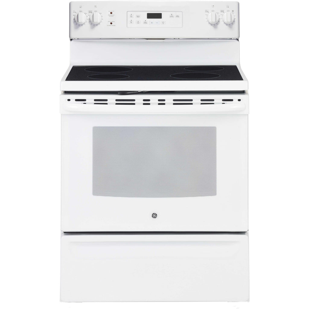 GE 30-inch Freestanding Electric Range with Self-Clean JCB630DKWW IMAGE 1