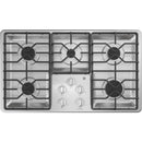  GE 36-inch Built-In Gas Cooktop with MAX Burner System JGP3036SLSS IMAGE 1