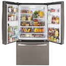  GE 36-inch, 27 cu.ft. Freestanding French 3-Door Refrigerator with Internal Water Dispenser GNE27JMMES IMAGE 5