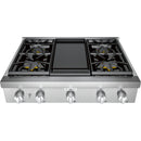  Thermador 36-inch Built-in Gas Rangetop with Griddle PCG364WD IMAGE 2