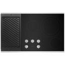  Maytag 36-inch Built-in Electric Cooktop with Reversible Grill and Griddle MEC8836HS IMAGE 2