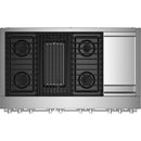  JennAir Noir 48-inch Professional-Style Dual-Fuel Range with Chrome-Infused Griddle and Gas Grill JDRP748HM IMAGE 2