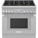  Thermador 36-inch Freestanding Gas Range with ExtraLow® Burners PRG366WH IMAGE 1