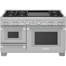  Thermador 60-inch Freestanding Dual-Fuel Range with ExtraLow® Burners PRD606WESG IMAGE 1