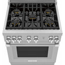  Thermador 30-inch Freestanding Gas Range with ExtraLow® Burners PRG305WH IMAGE 2