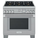  Thermador 36-inch Freestanding Dual-Fuel Range with ExtraLow® Burners PRD366WGC IMAGE 1