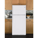  GE 30-inch 18 cu. ft. Top Freezer Refrigerator GTE18FTLKWW IMAGE 3