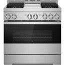  JennAir Noir 36-inch Professional-Style Gas Range with Chrome-Infused Griddle JGRP536HM IMAGE 1