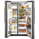  GE 36-inch, 25.1 cu.ft. Freestanding Side-by-Side Refrigerator with Water and Ice Dispensing System GSS25IMNES IMAGE 4