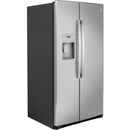  GE 36-inch, 25.1 cu.ft. Freestanding Side-by-Side Refrigerator with Water and Ice Dispensing System GSS25IYNFS IMAGE 2