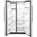  GE 36-inch, 25.1 cu.ft. Freestanding Side-by-Side Refrigerator with Water and Ice Dispensing System GSS25IYNFS IMAGE 3