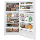  GE 28-inch, 15.6 cu.ft. Freestanding Top-Freezer Refrigerator with ClimateKeeper™ GTE16DTNRWW IMAGE 3
