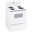  Moffat 30-inch Freestanding Electric Range with SensiTemp Coil Elements MCBS525DNWW IMAGE 1