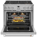  Café 36-inch Freestanding Gas Range with WI-FI Connect CGY366P2TS1 IMAGE 3