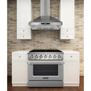  Vesta 36-inch Prague Series Island Hood VRH-PRAGUE-36SS IMAGE 4