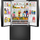  Whirlpool 36-inch, 30 cu. ft. Freestanding French 3-Door Refrigerator with External Water and Ice Dispensing System WRFF3536SV IMAGE 3