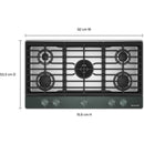  KitchenAid 36-inch Built-in Gas Cooktop with 5 Burners KCGK536SJP IMAGE 4